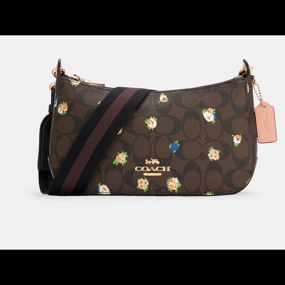 Coach crossbody in vintage rose print